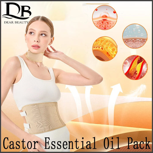 Castor Essential Oil Pack Neck Pad Waist Bag Soft Wool Sleep Conditioning Aid Less Mess Reusable Comfort Fit Oxford Cotton Cloth