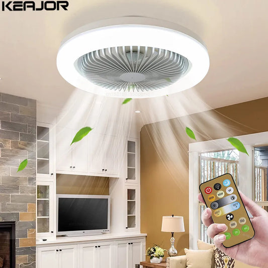 Ceiling Fans With Remote Control and Light 30W LED Lamp Fan Smart Silent Ceiling Fan