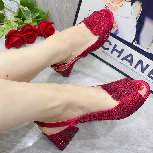 Italian Design NigerianSpecial Narrow Band And Cross-Tied Style Women Shoes  i