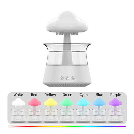 Mushroom Rain Essential Oil Diffusers Colorful Night Light Mini Water Diffuser Moisturize Skin Home