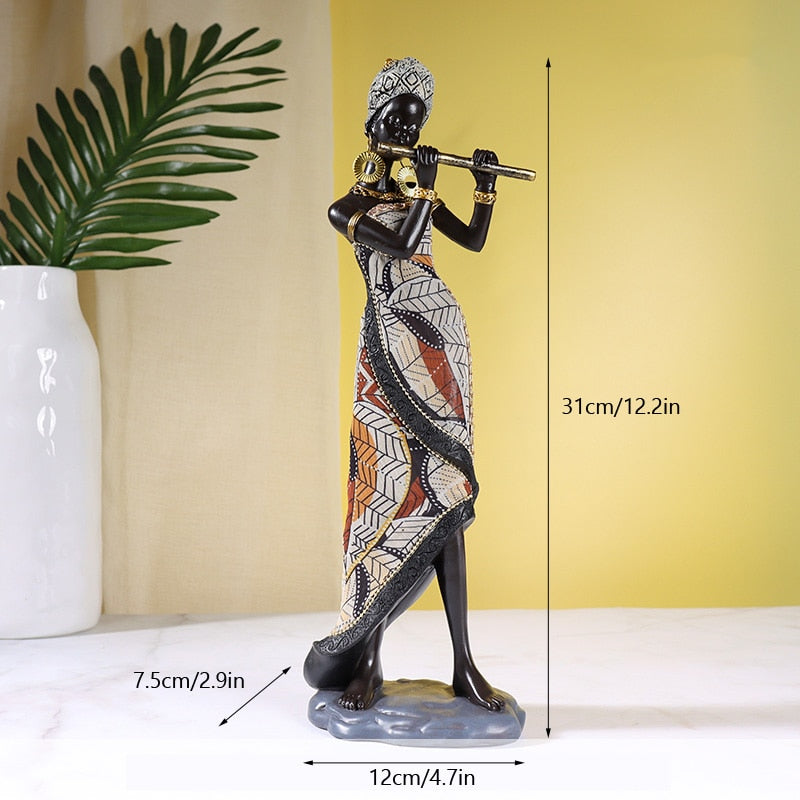 Vintage African Crafts Ornament Black Women Art Sculpture - todayshealthandwellnessshop
