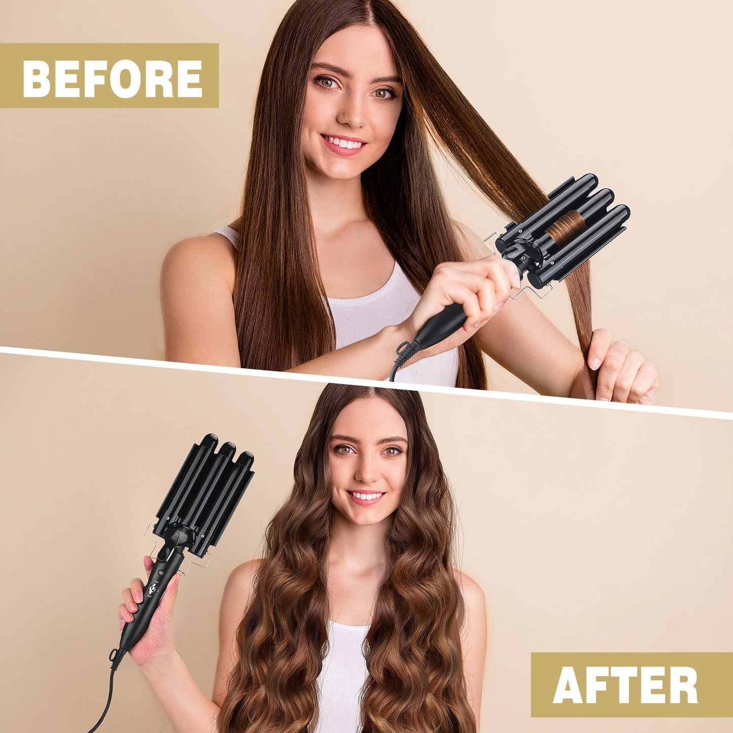 25mm 1 Inch 3 Barrel Curling Iron - todayshealthandwellnessshop