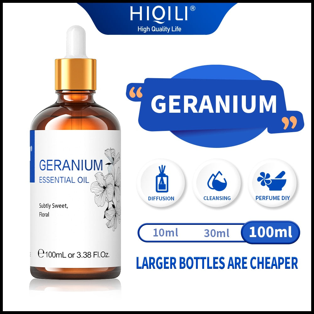 Geranium Essential Oils,100% Pure Nature for Aromatherapy | Used for Diffuser，Humidifier，Massage - todayshealthandwellnessshop