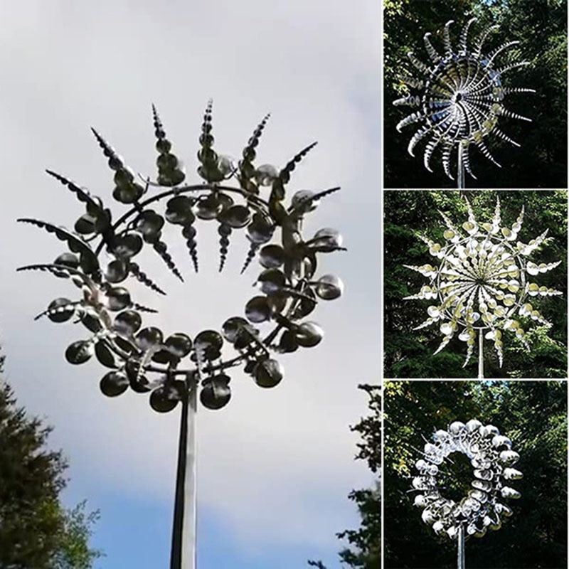 Unique and Magical Metal Windmill 3D Wind Powered - todayshealthandwellnessshop